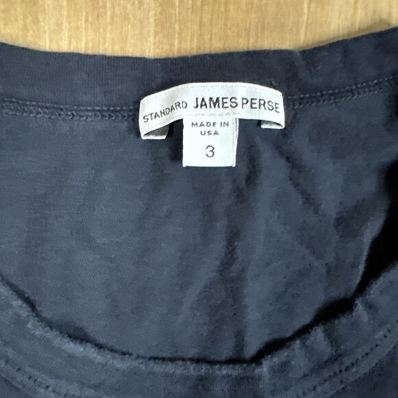 James Perse Los Angeles standard black long sleeve t-shirt for men's size 3 - Picture 2 of 8